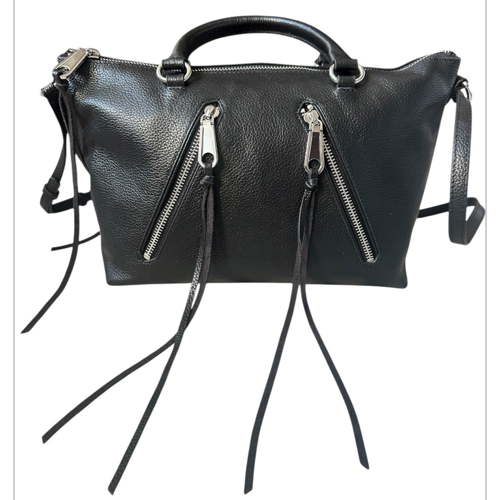 New Rebecca Minkoff Moto Zip Leather Satchel